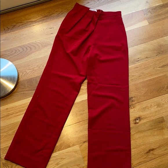 Red straight pants - Picture 2 of 4